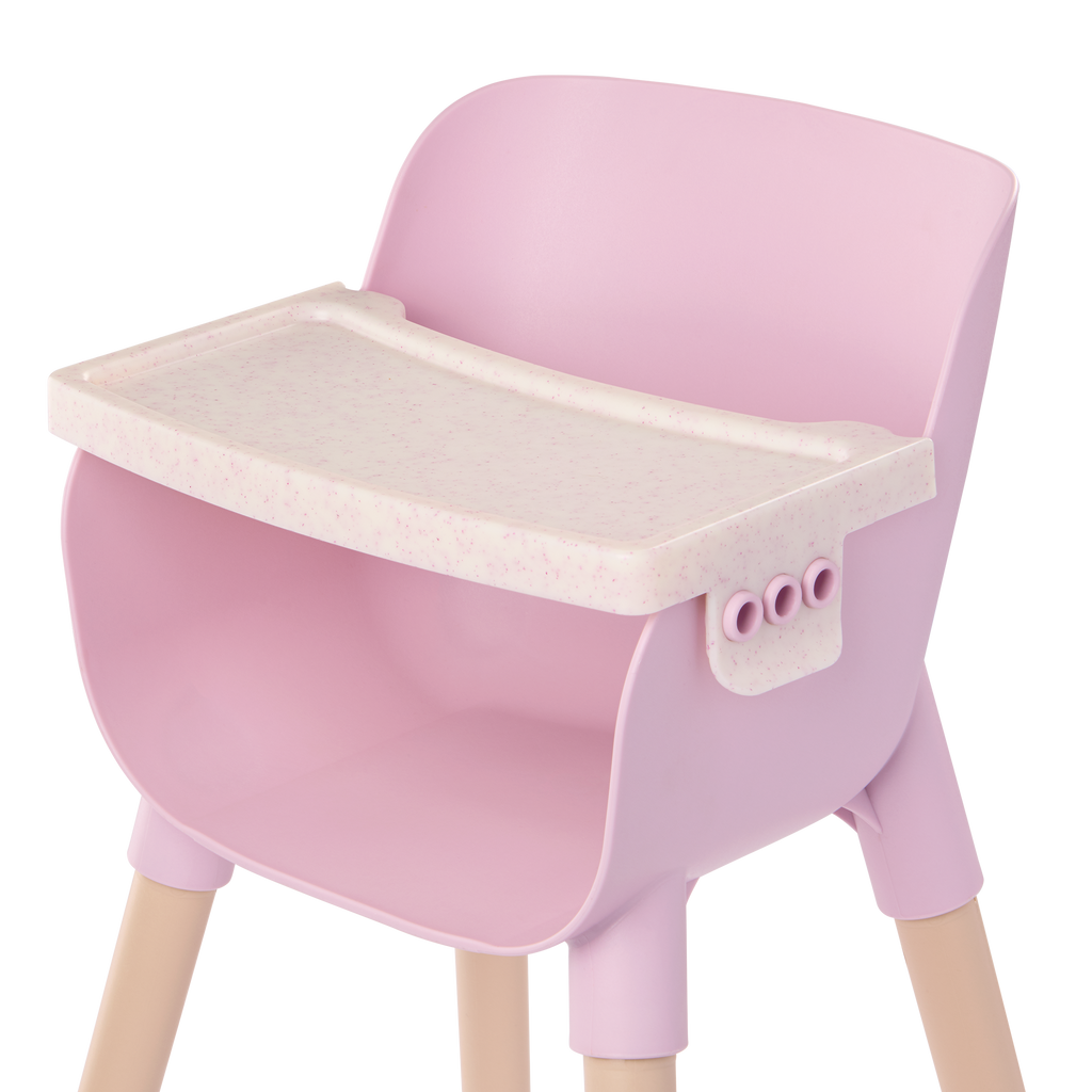 Pink Baby Doll High Chair & Feeding Set