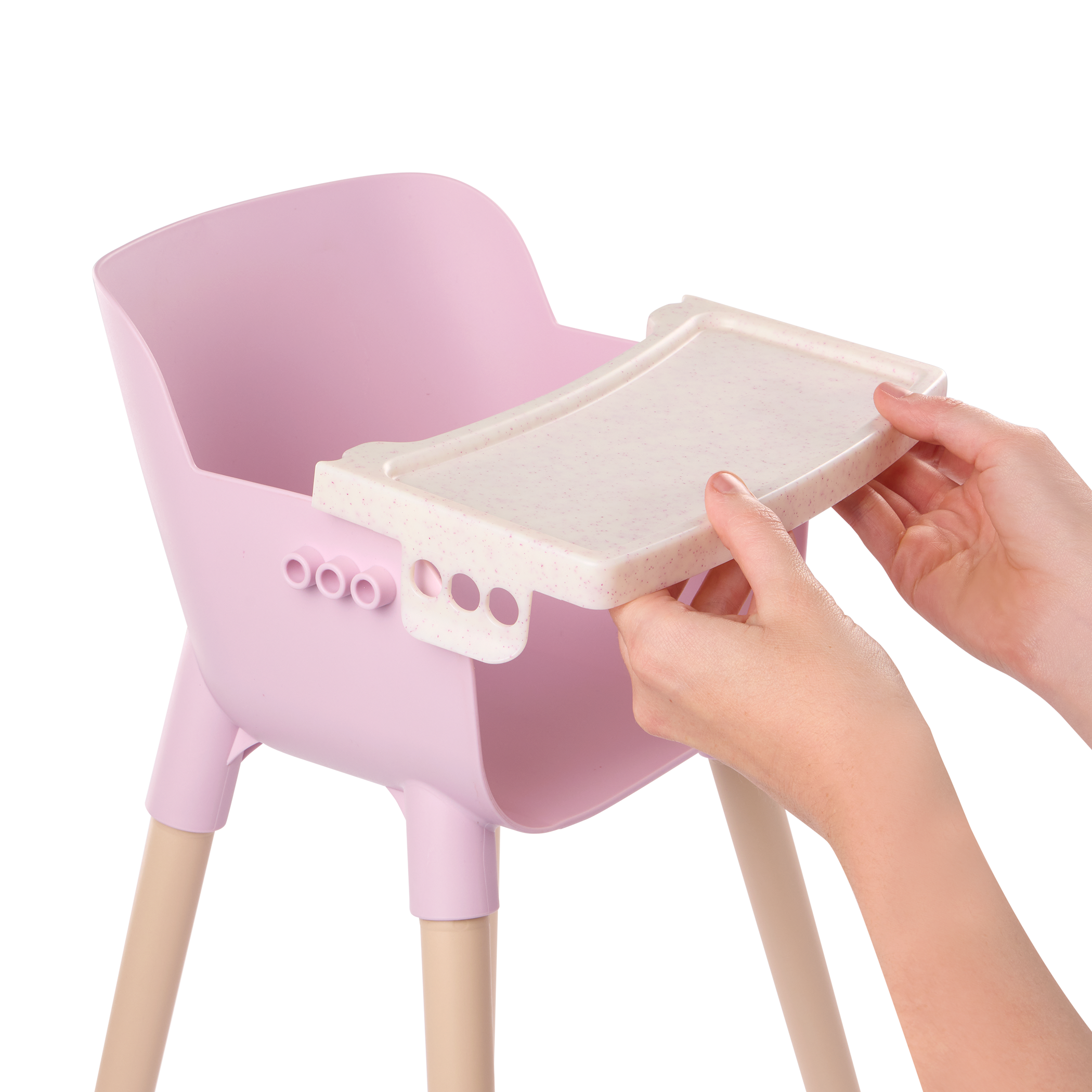 Pink Baby Doll High Chair & Feeding Set