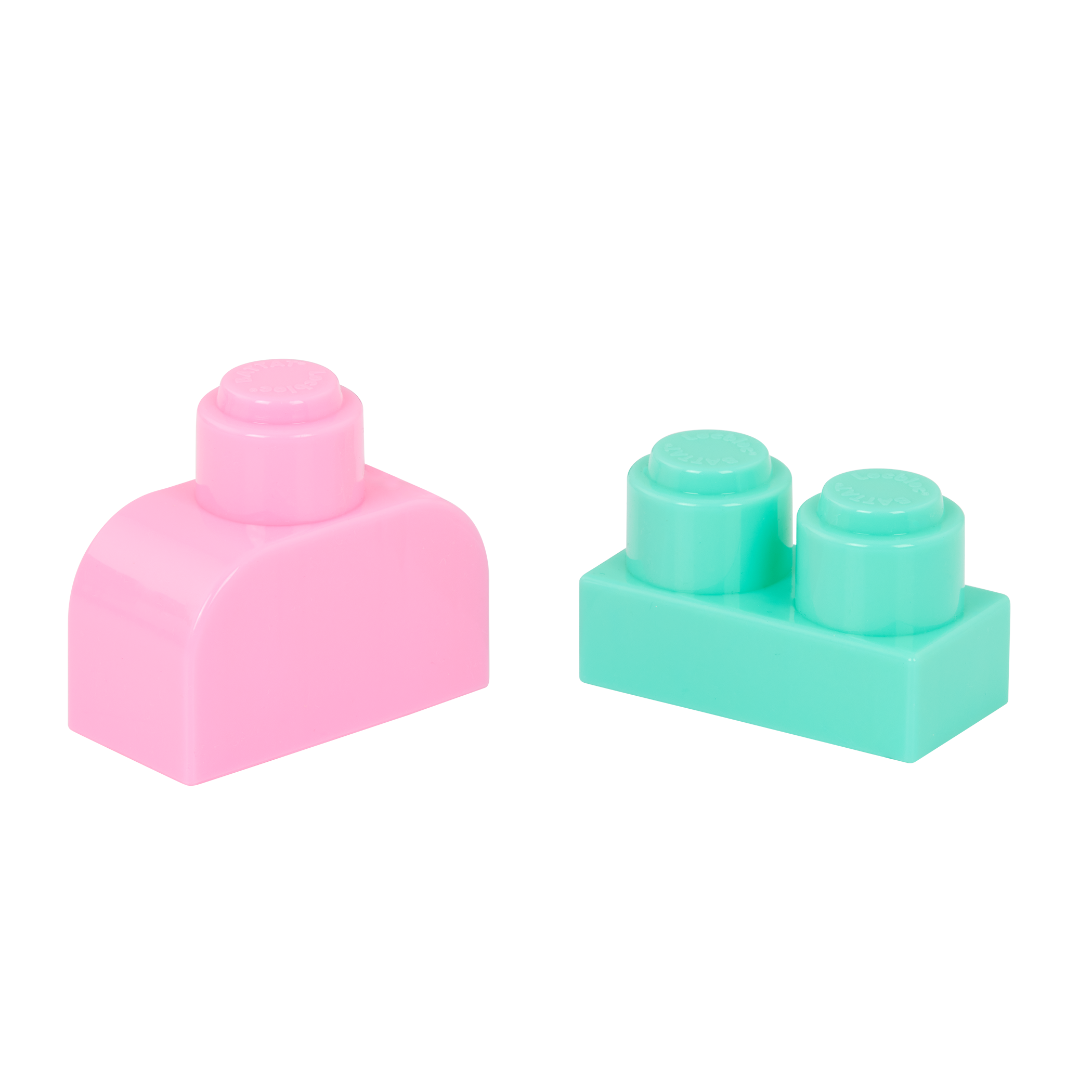 Locbloc red builder's wagon with building blocks