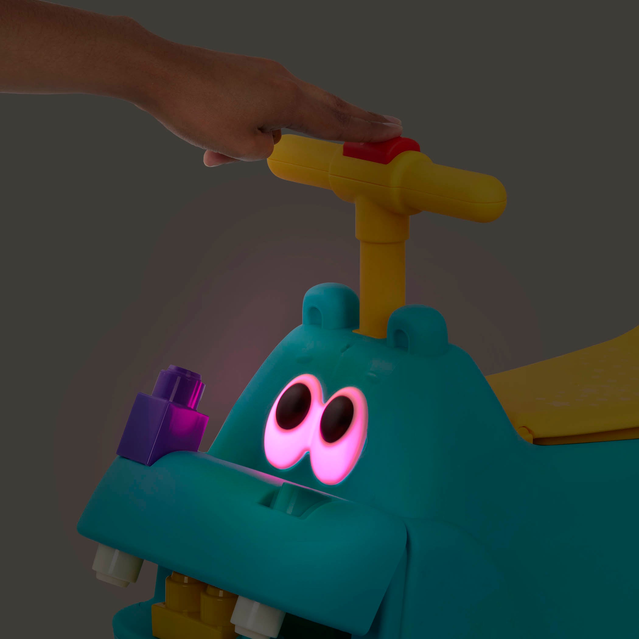 Locbloc hippo ride-on with blocks