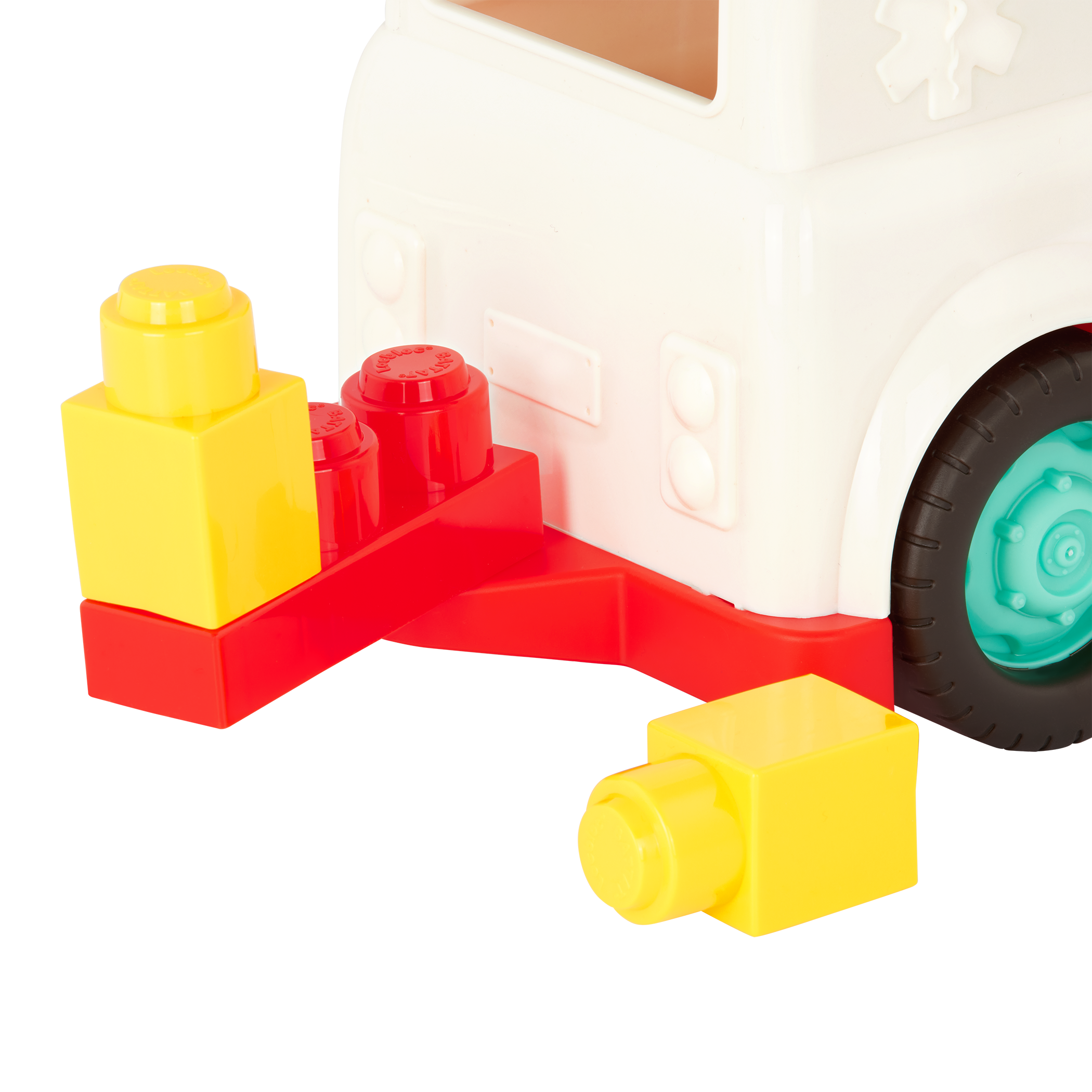 Locbloc ambulance truck with building blocks for toddlers