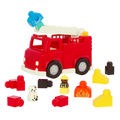 Locbloc fire truck toy with building blocks for toddlers