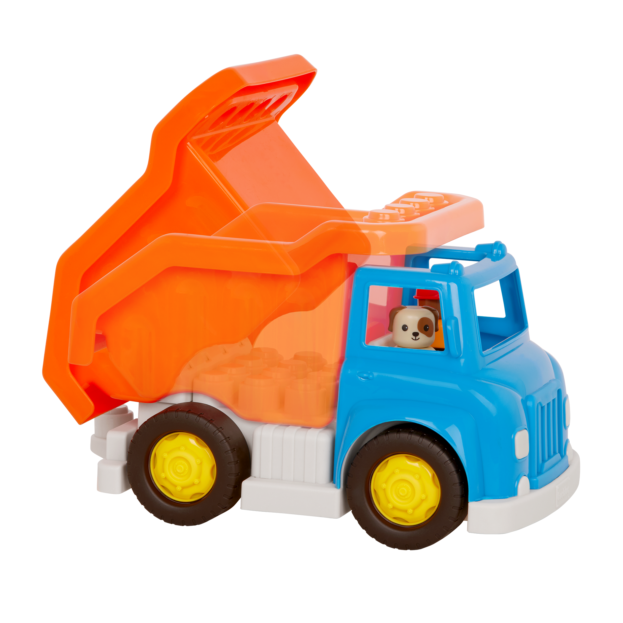 Locbloc dump truck toy with building blocks for toddlers