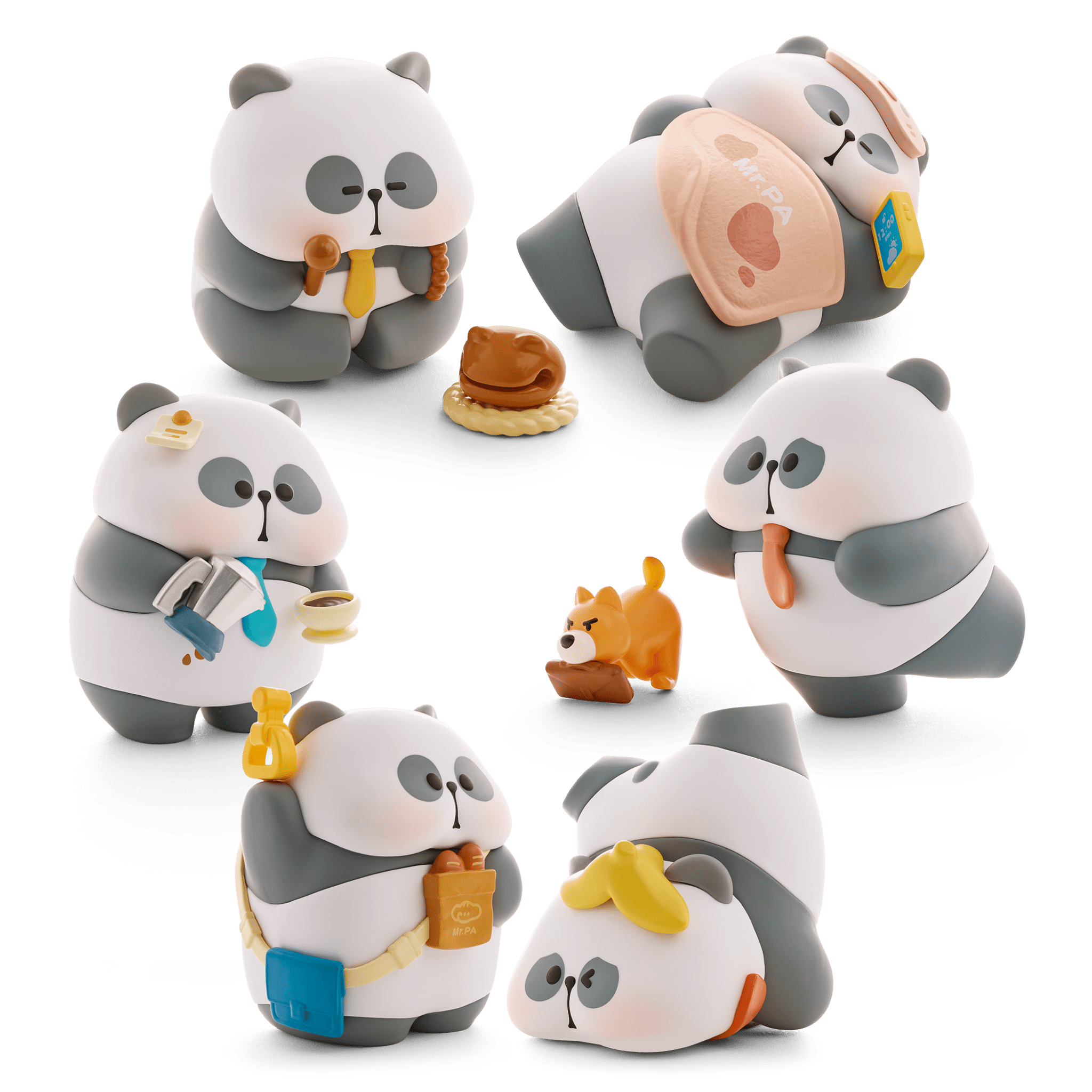 Mr. Pa Work Diary Series Collectible Figures