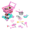 Everything you need to stock your play kitchen and market! A cart full of food, pos and pans, cooking tools and more.
