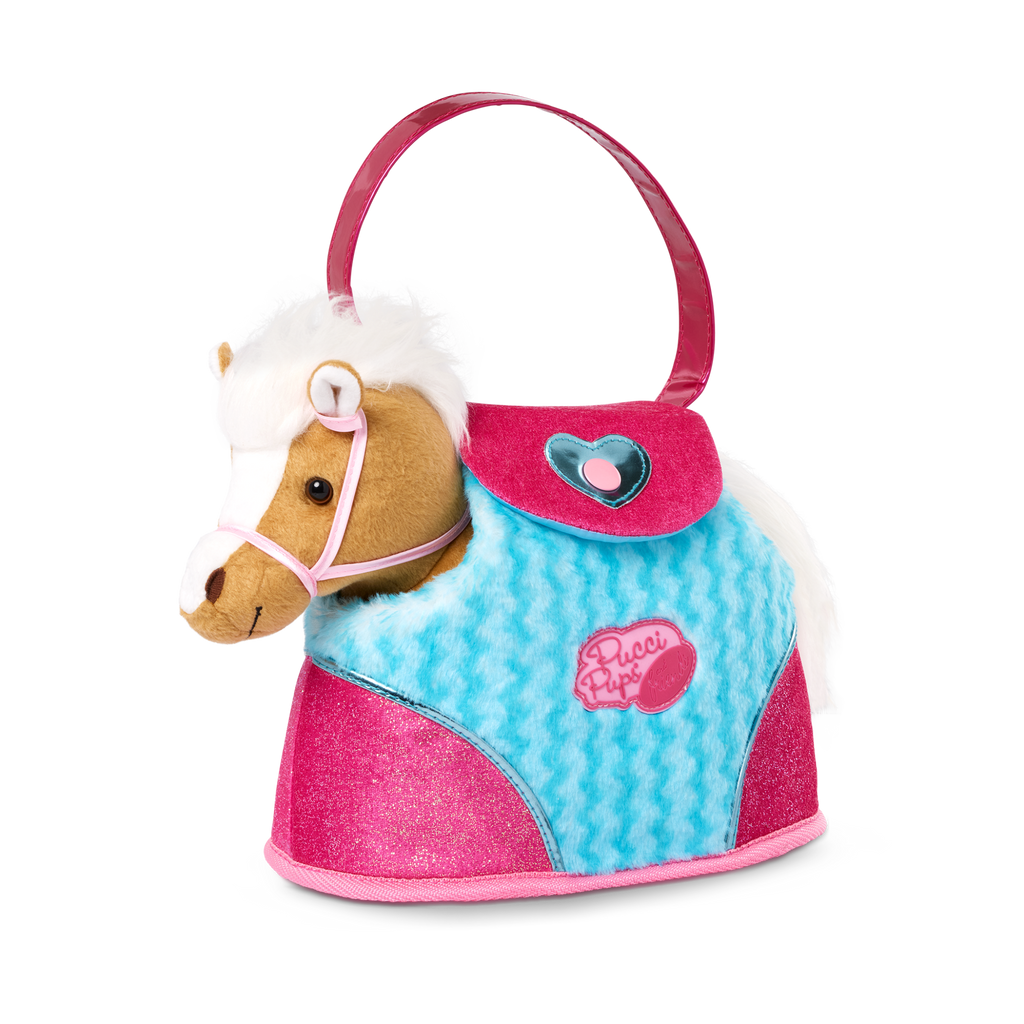 Pucci Pals BLUE STRIPE BAG & BEIGE HORSE