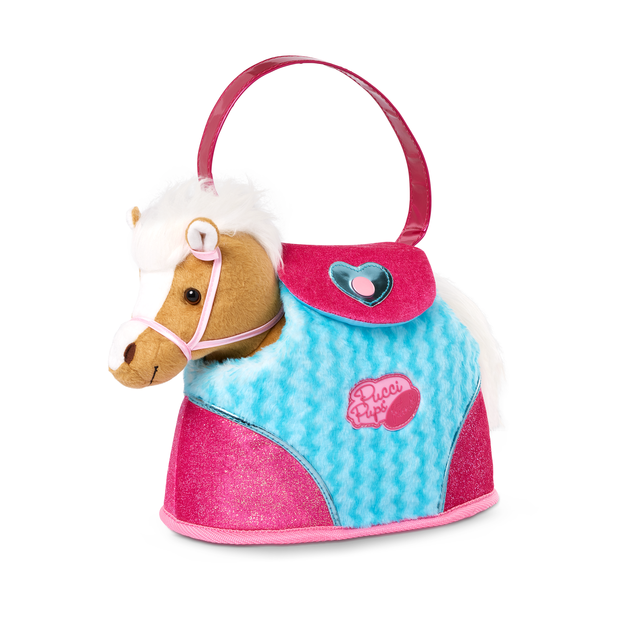 Pucci Pals BLUE STRIPE BAG & BEIGE HORSE