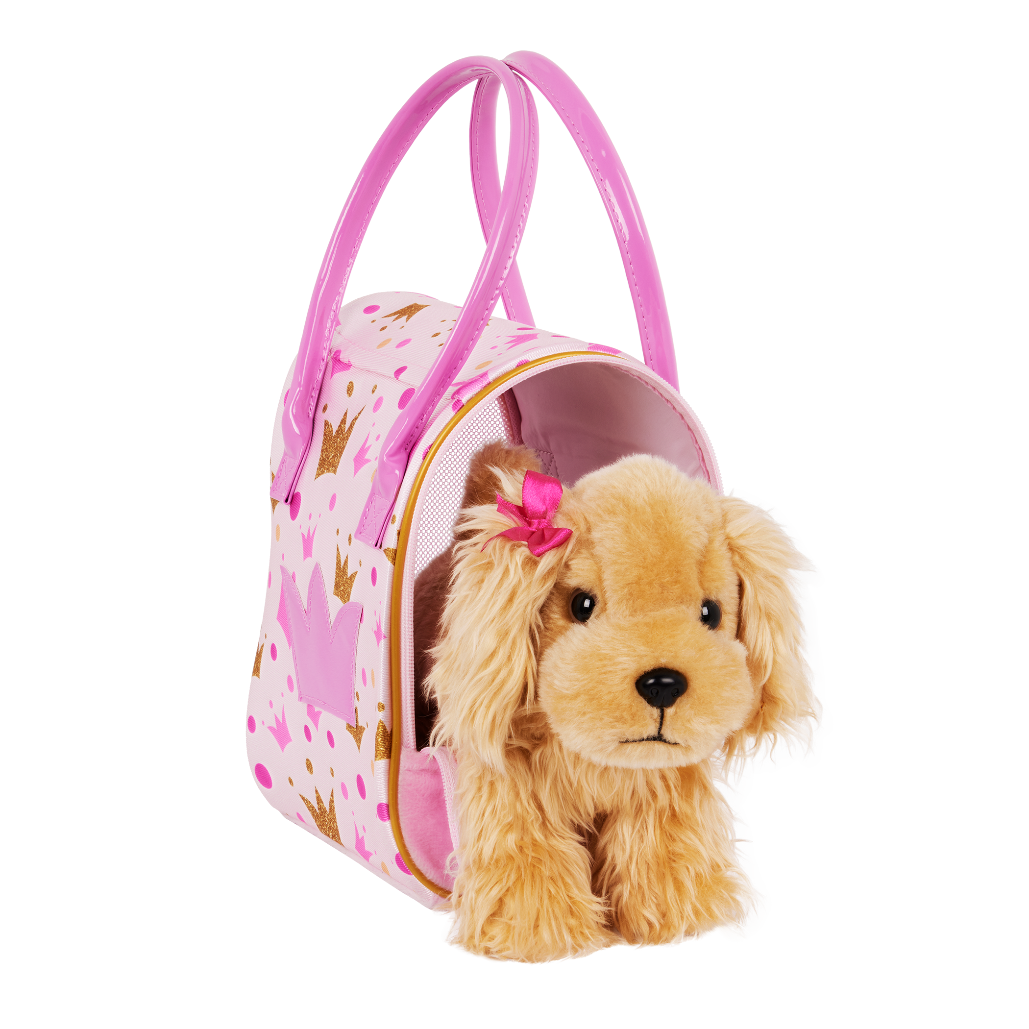 Pucci Pals Pink Crown Glam Bag & Cocker Spaniel
