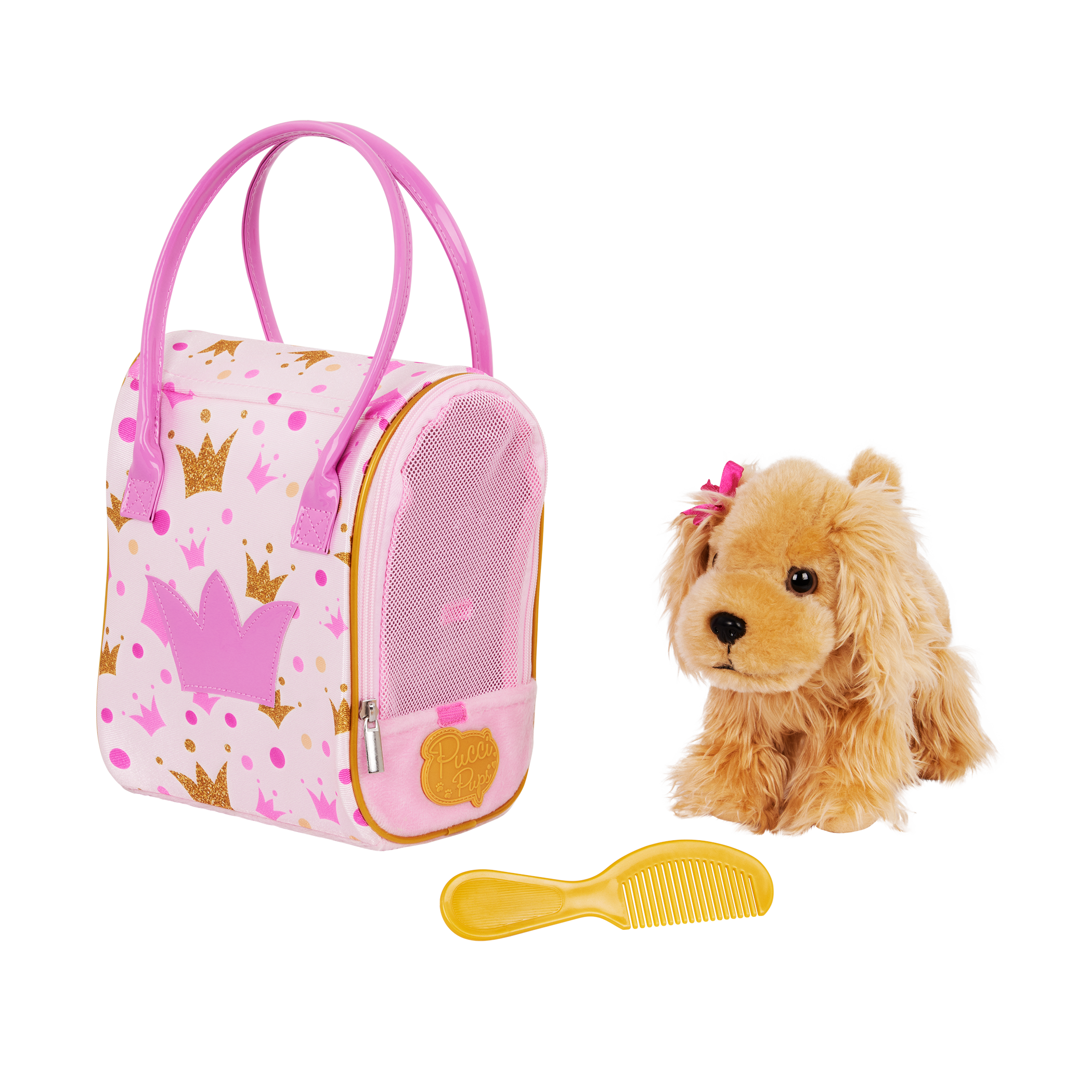 Pucci Pals Pink Crown Glam Bag & Cocker Spaniel