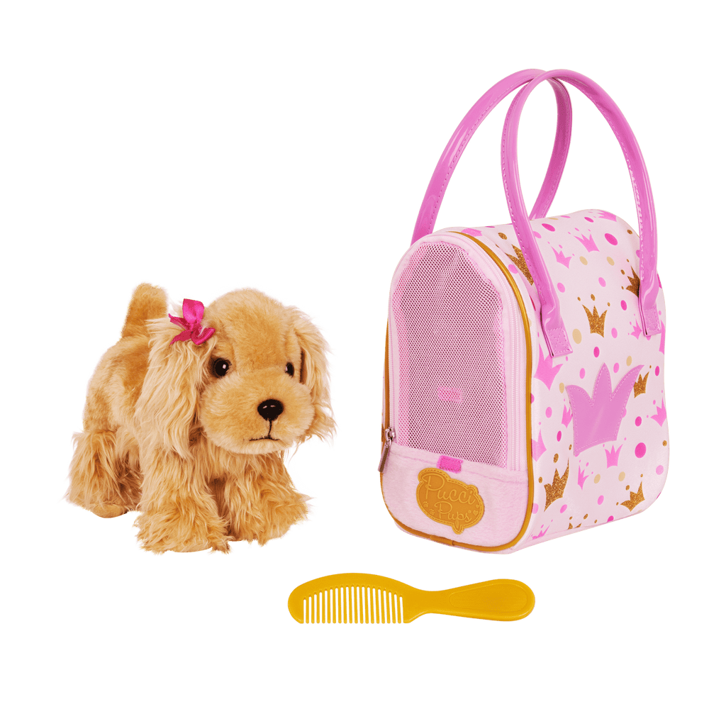 Pucci Pals Pink Crown Glam Bag & Cocker Spaniel