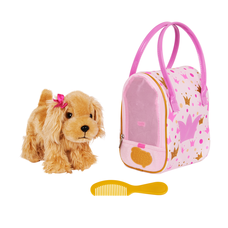 Pucci Pals Pink Crown Glam Bag & Cocker Spaniel