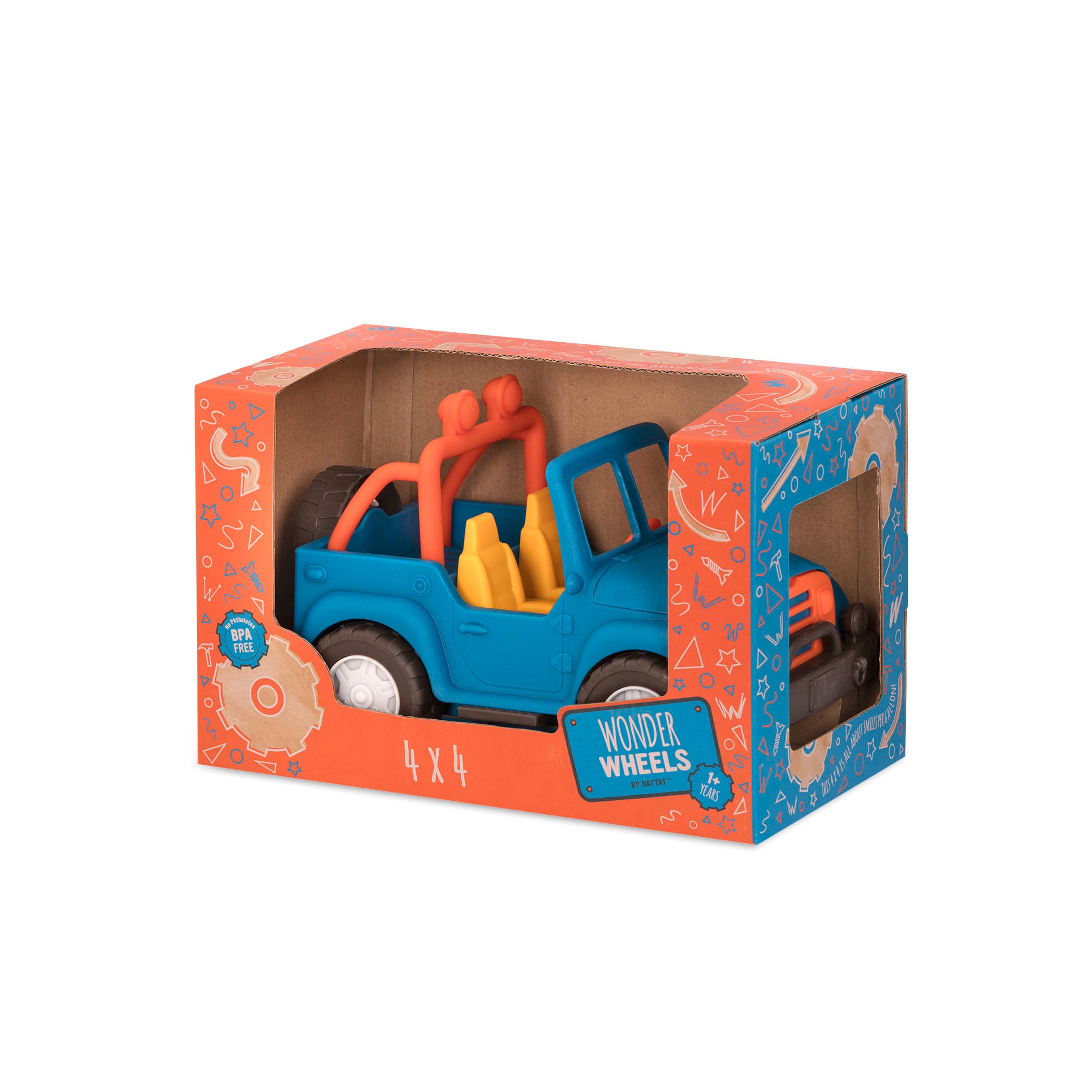 Blue and orange 4X4 for toddlers and kids.