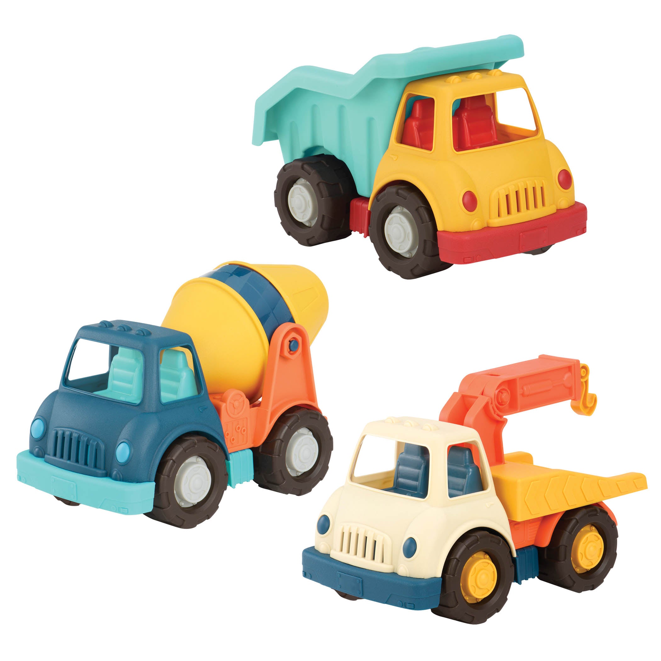3 toy vehicles for toddlers and kids.