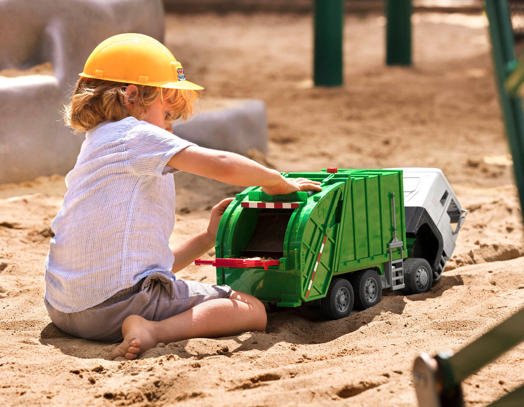 Large Green Recycling Truck
