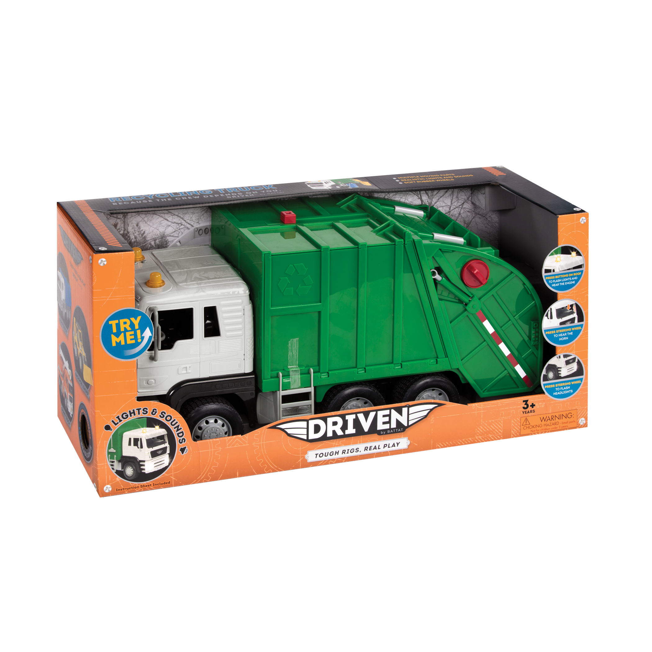 Large Green Recycling Truck