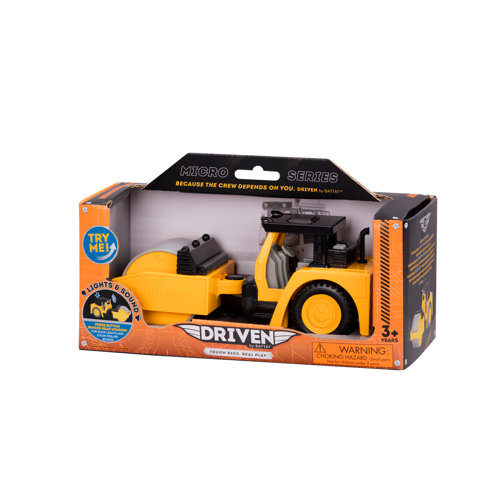 Small Micro Series Yellow toy steam roller