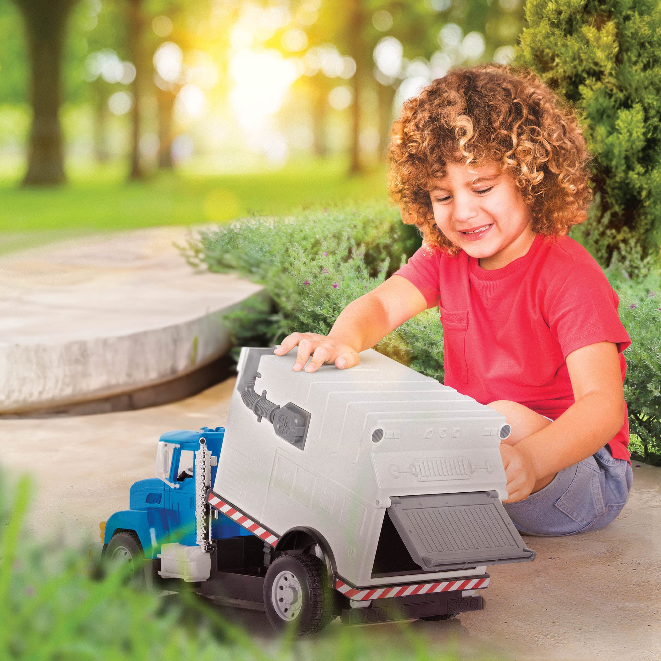 Large Standard Size Blue toy street sweeper