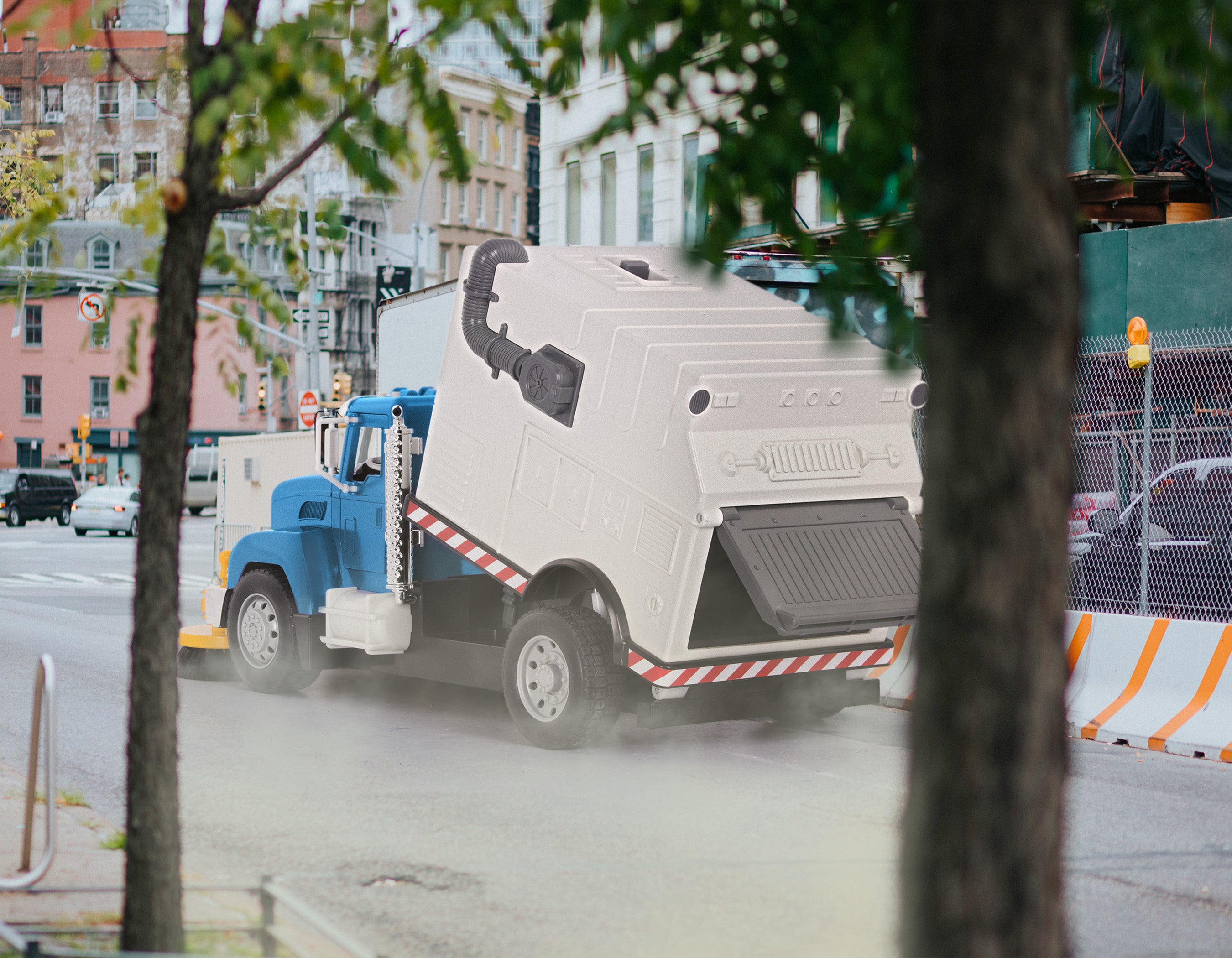 Large Standard Size Blue toy street sweeper
