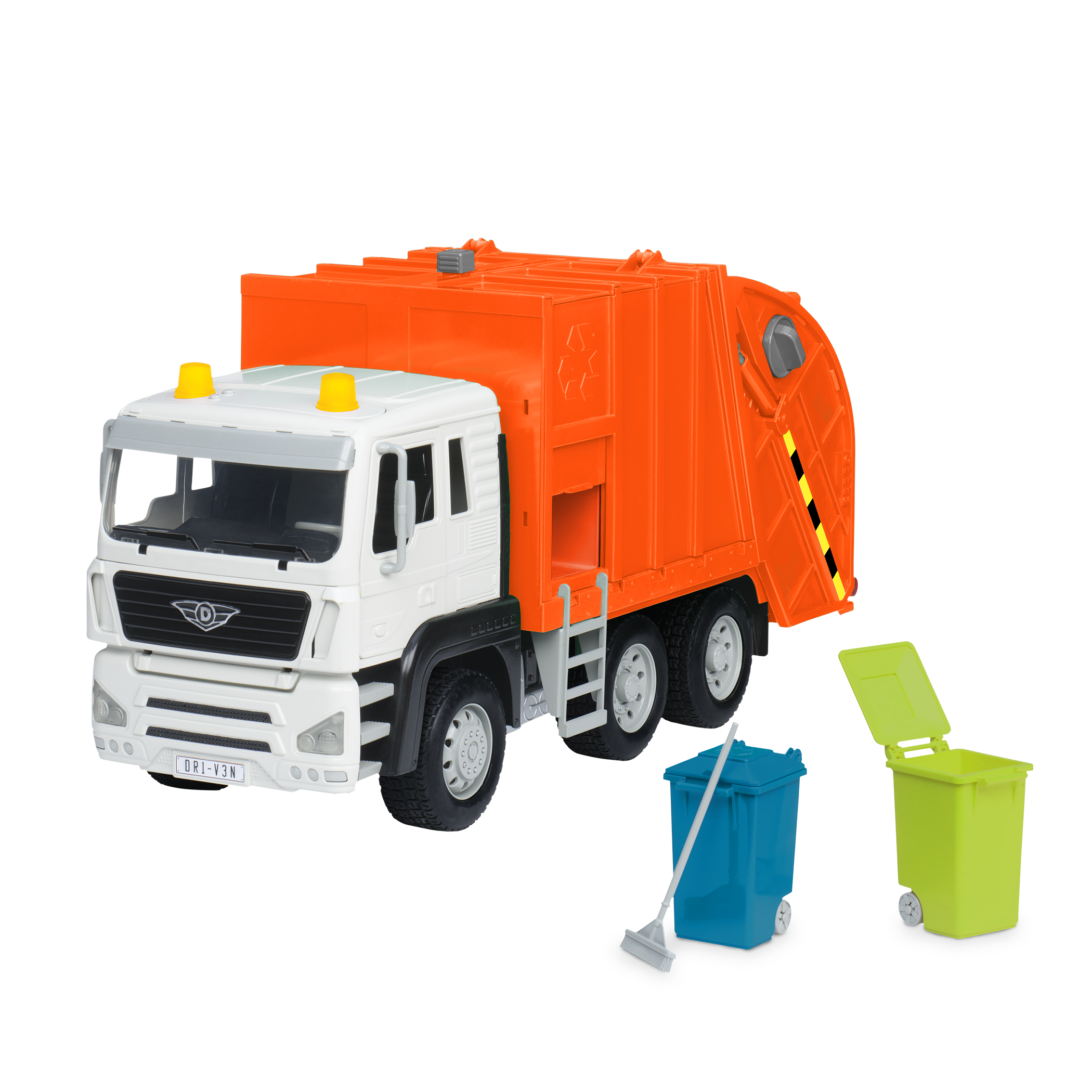 Large Standard Size Orange toy recycling truck