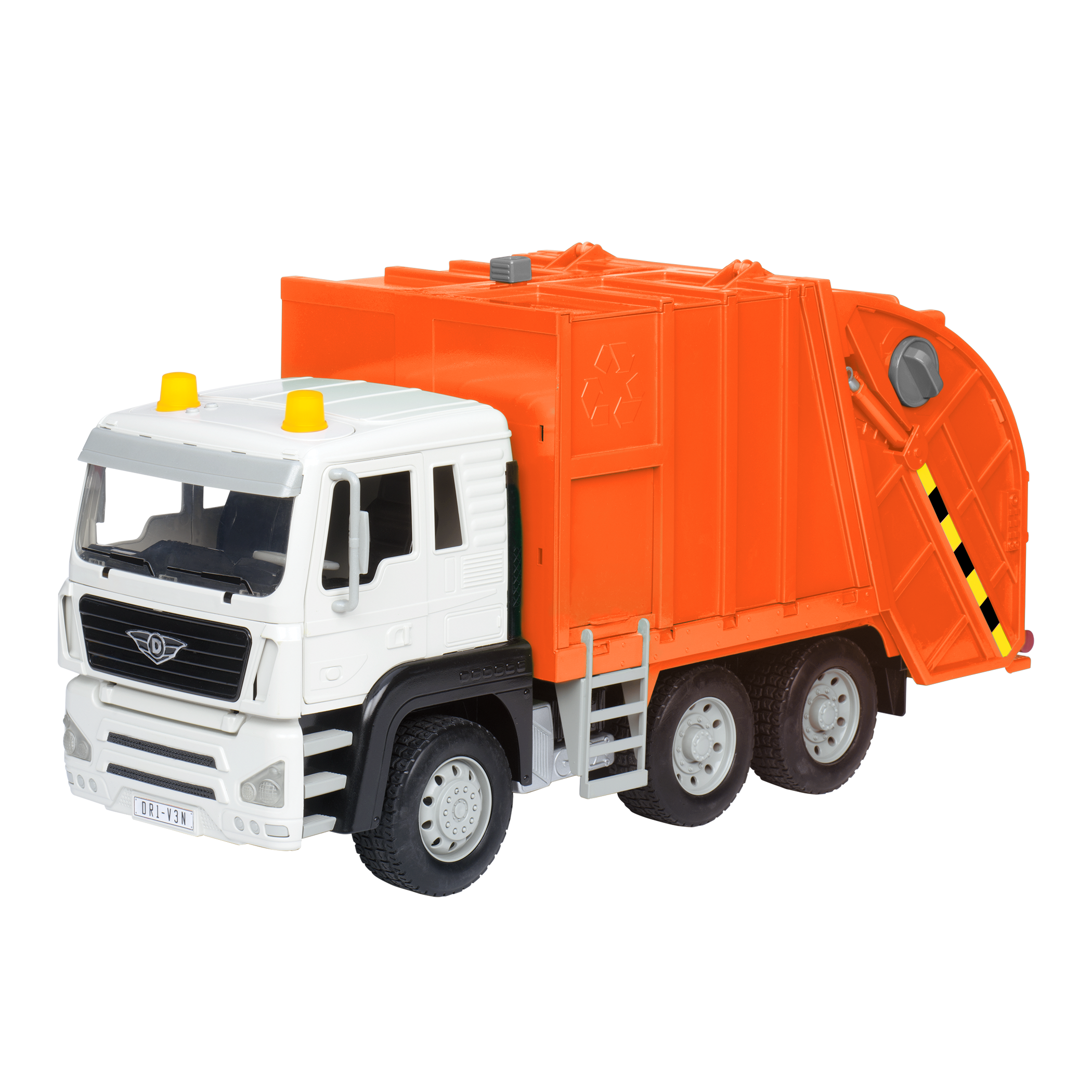 Large Standard Size Orange toy recycling truck