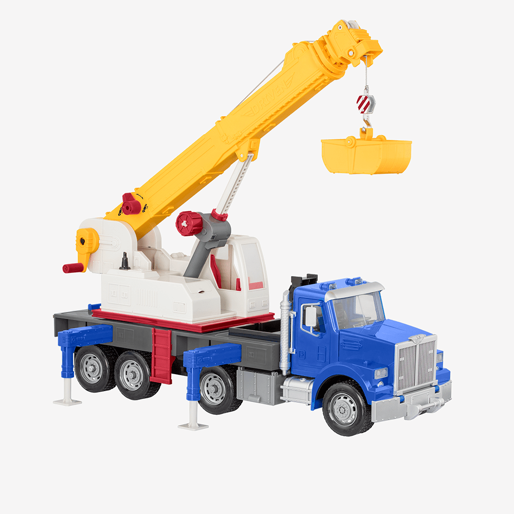 Blue toy jumbo crane truck