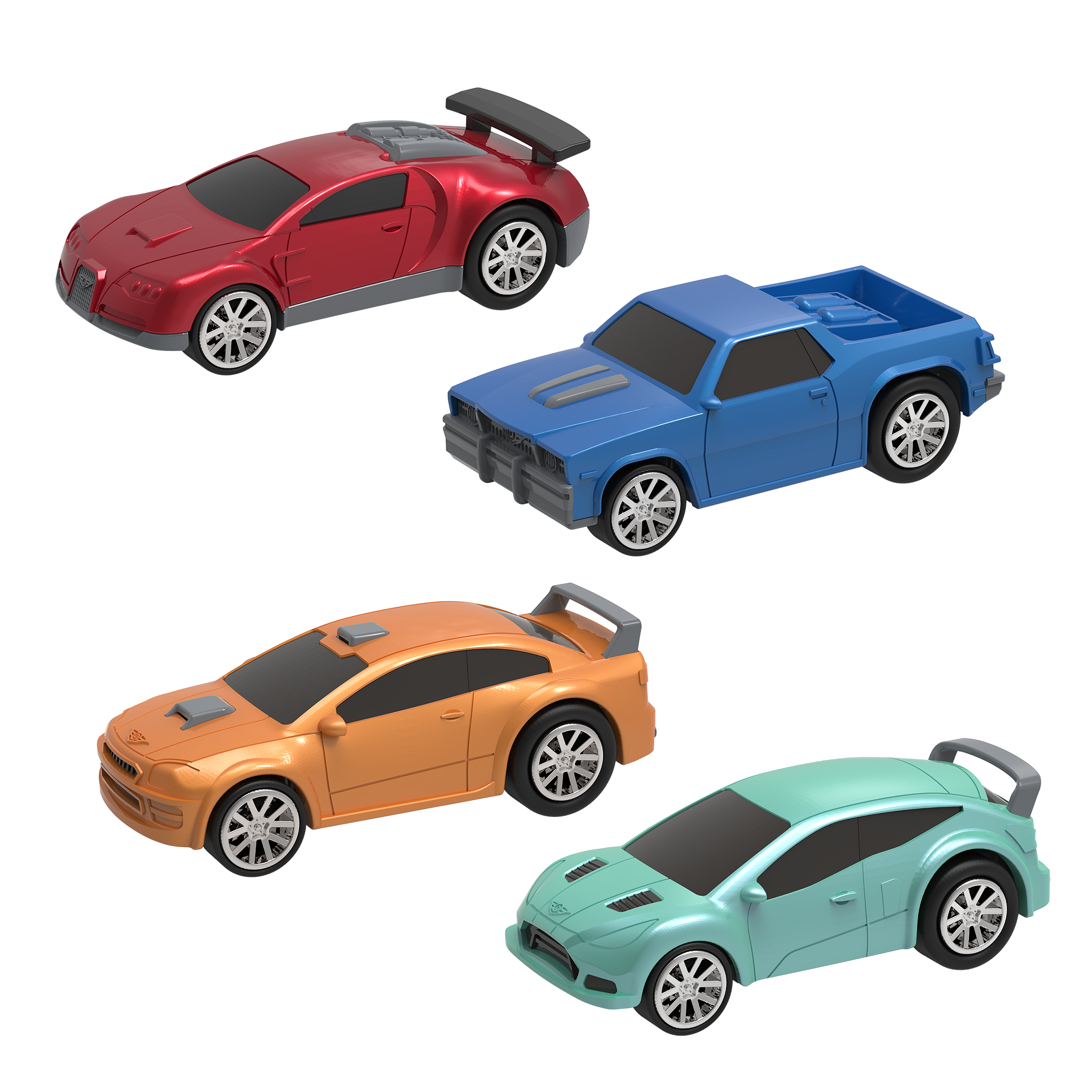 Pull-back toy car set