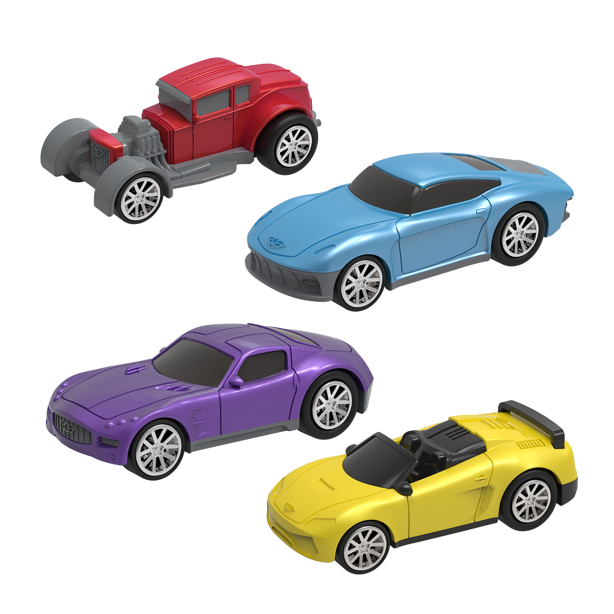 Pull-back toy car set