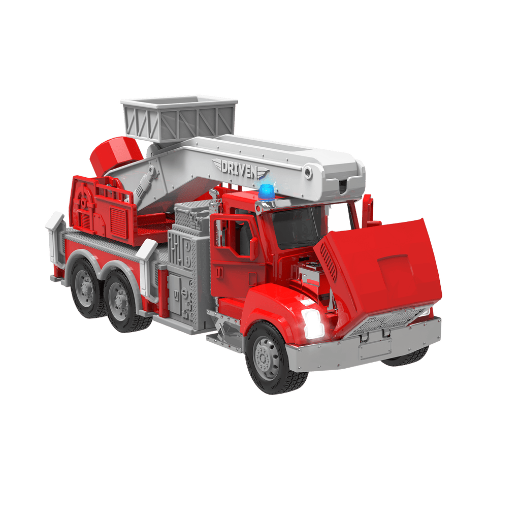 Toy fire truck with lift.