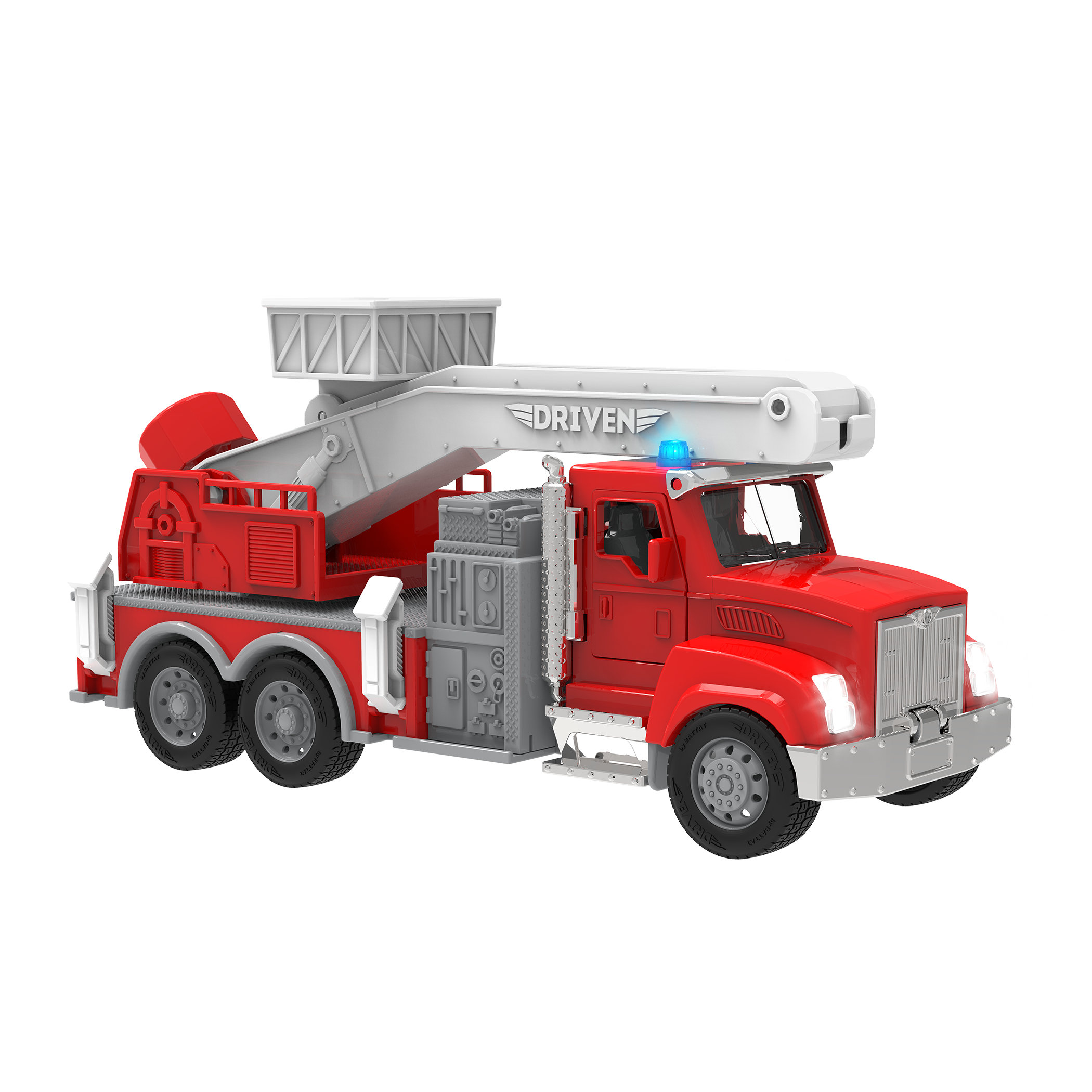 Toy fire truck with lift.