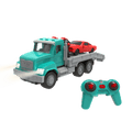 Mint toy tow truck with remote control towing red car
