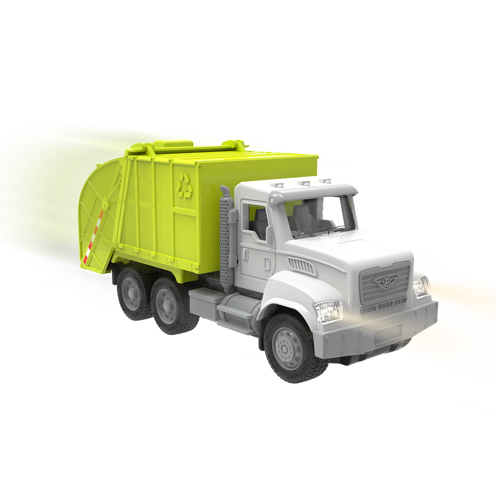 Green toy recycling truck with remote control