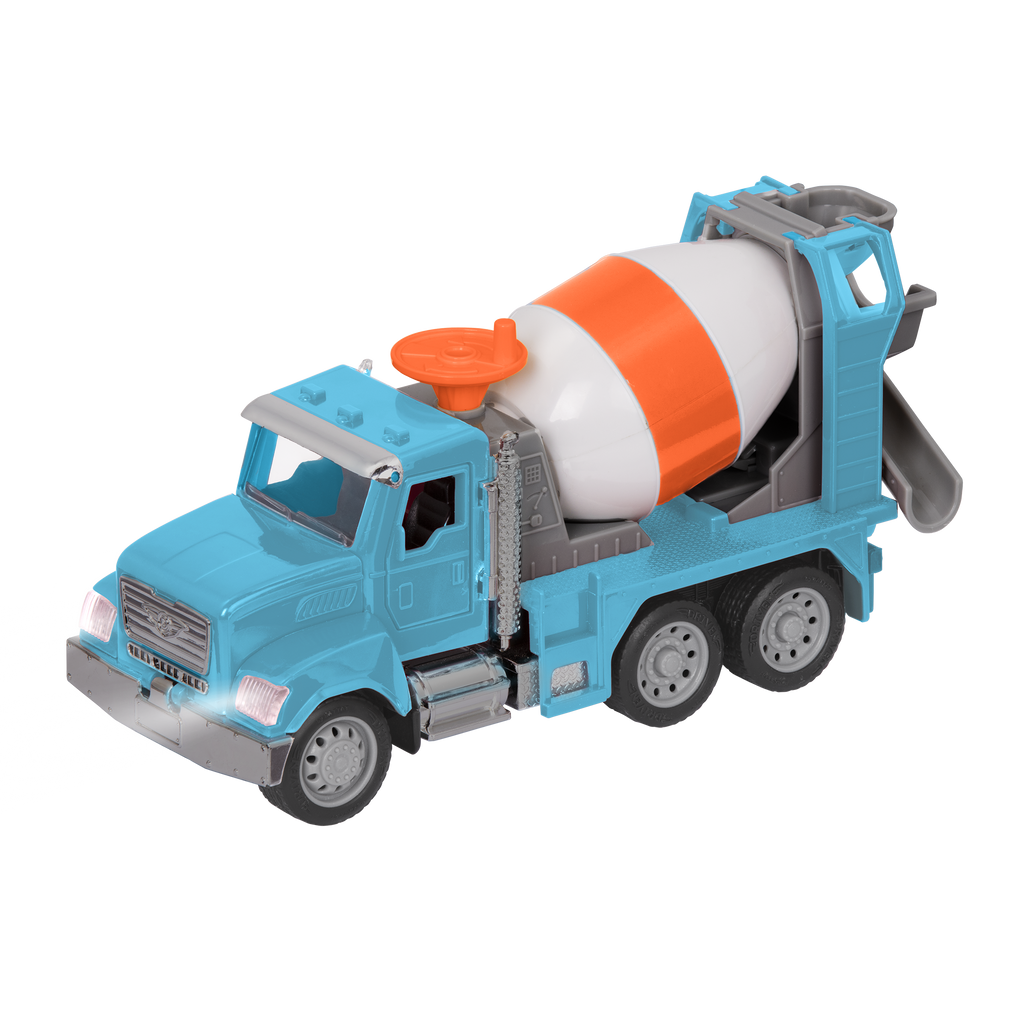 Blue toy cement mixer with remote control