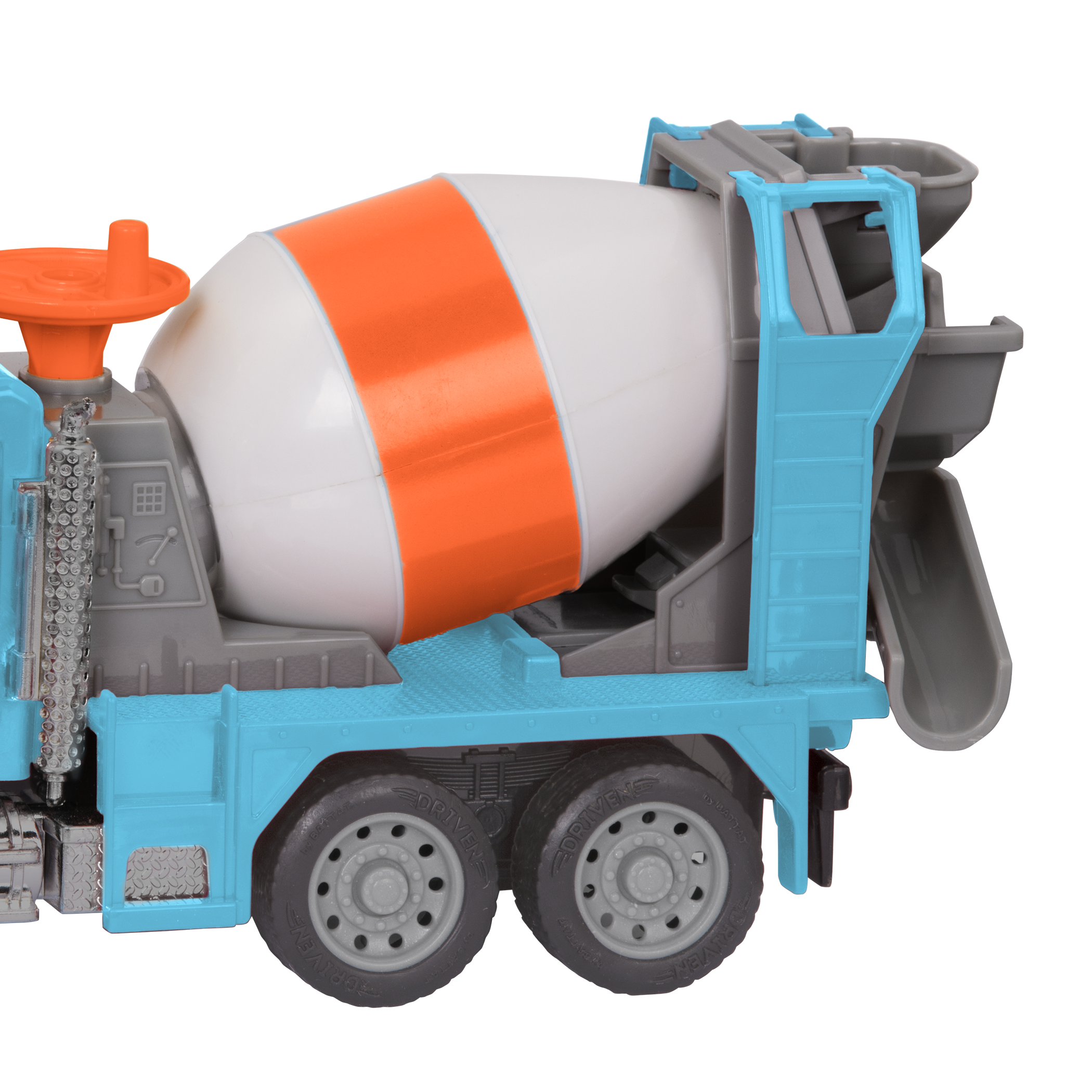 Blue toy cement mixer with remote control