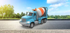 Blue toy cement mixer with remote control