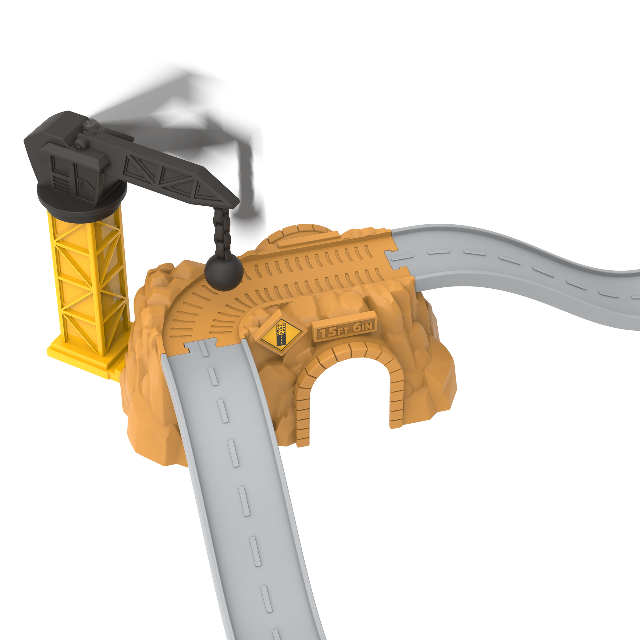 City-themed playset with toy vehicles