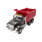 Red toy dump truck with remote control