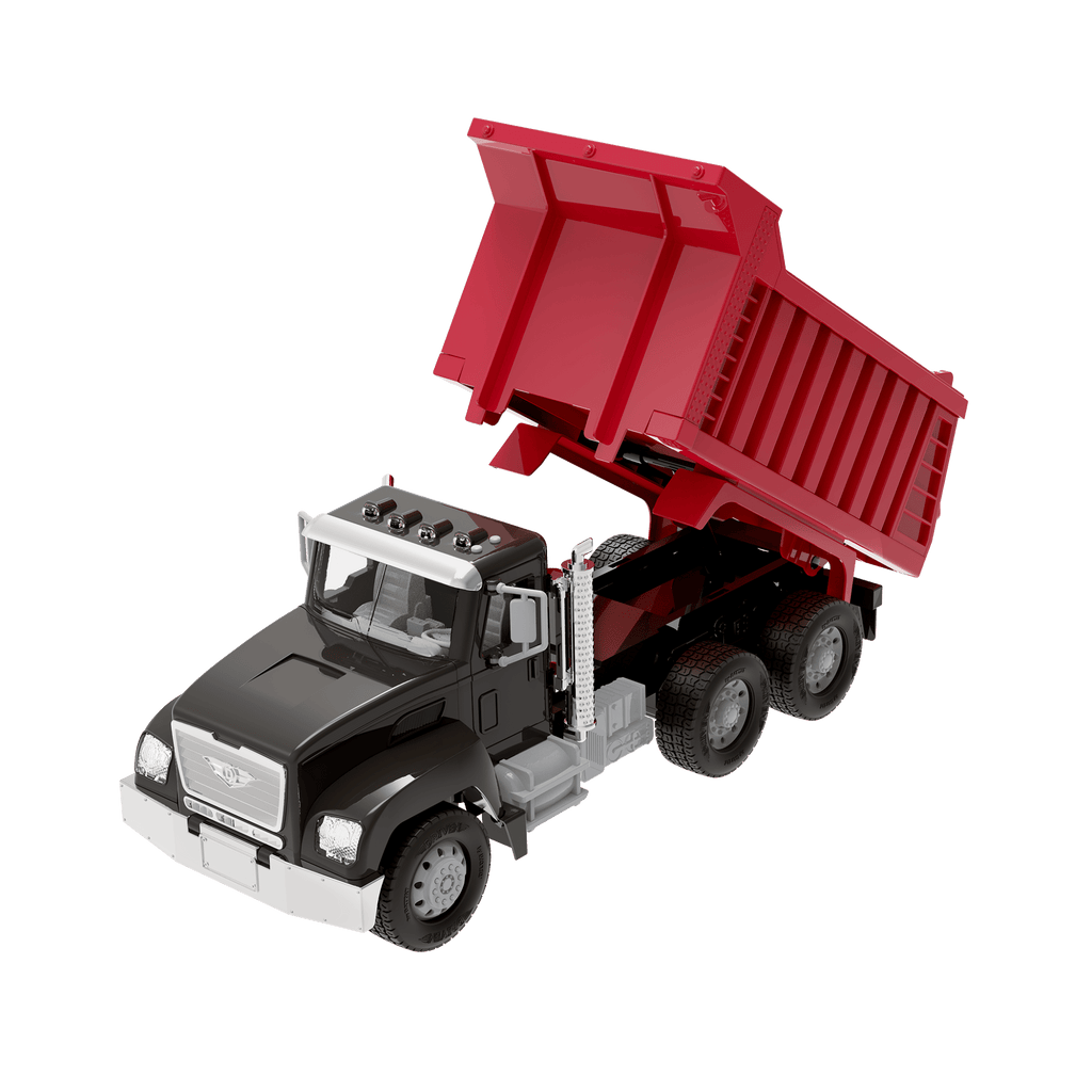Red toy dump truck with remote control