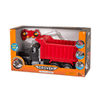 Red toy dump truck with remote control