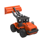 Midrange Remote control orange toy front end loader.