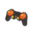 Midrange Remote control orange toy front end loader.