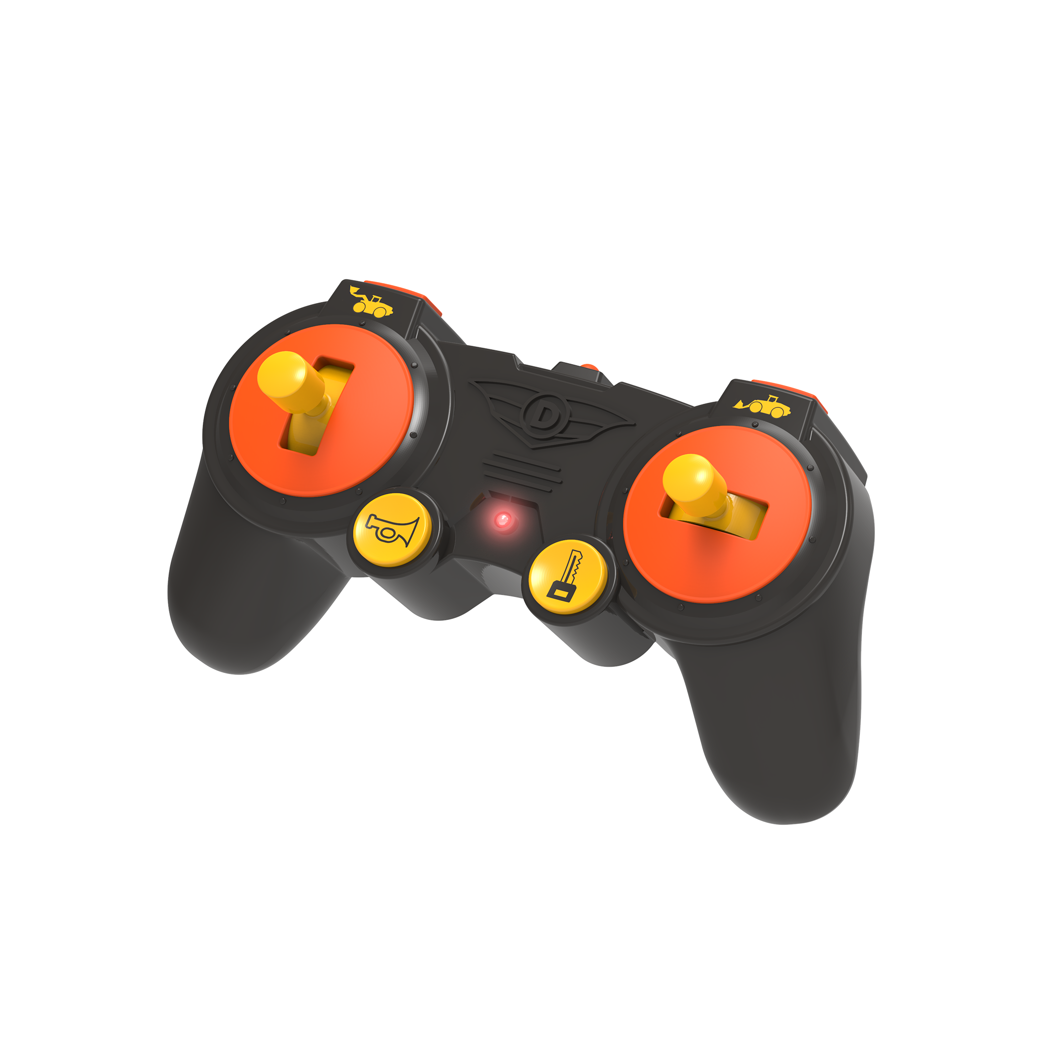 Midrange Remote control orange toy front end loader.