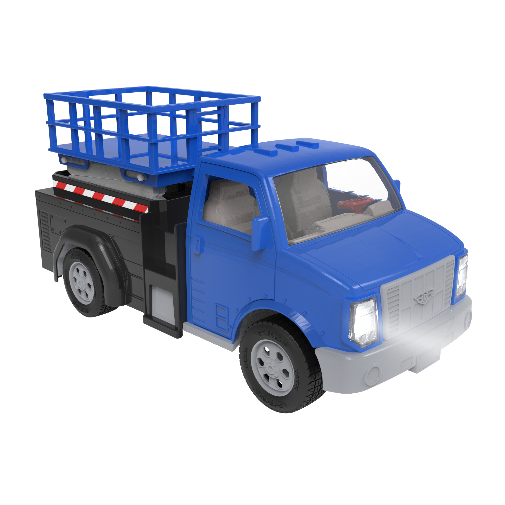 Blue RC scissor lift remote control construction truck for kids