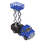 Blue RC scissor lift remote control construction truck for kids