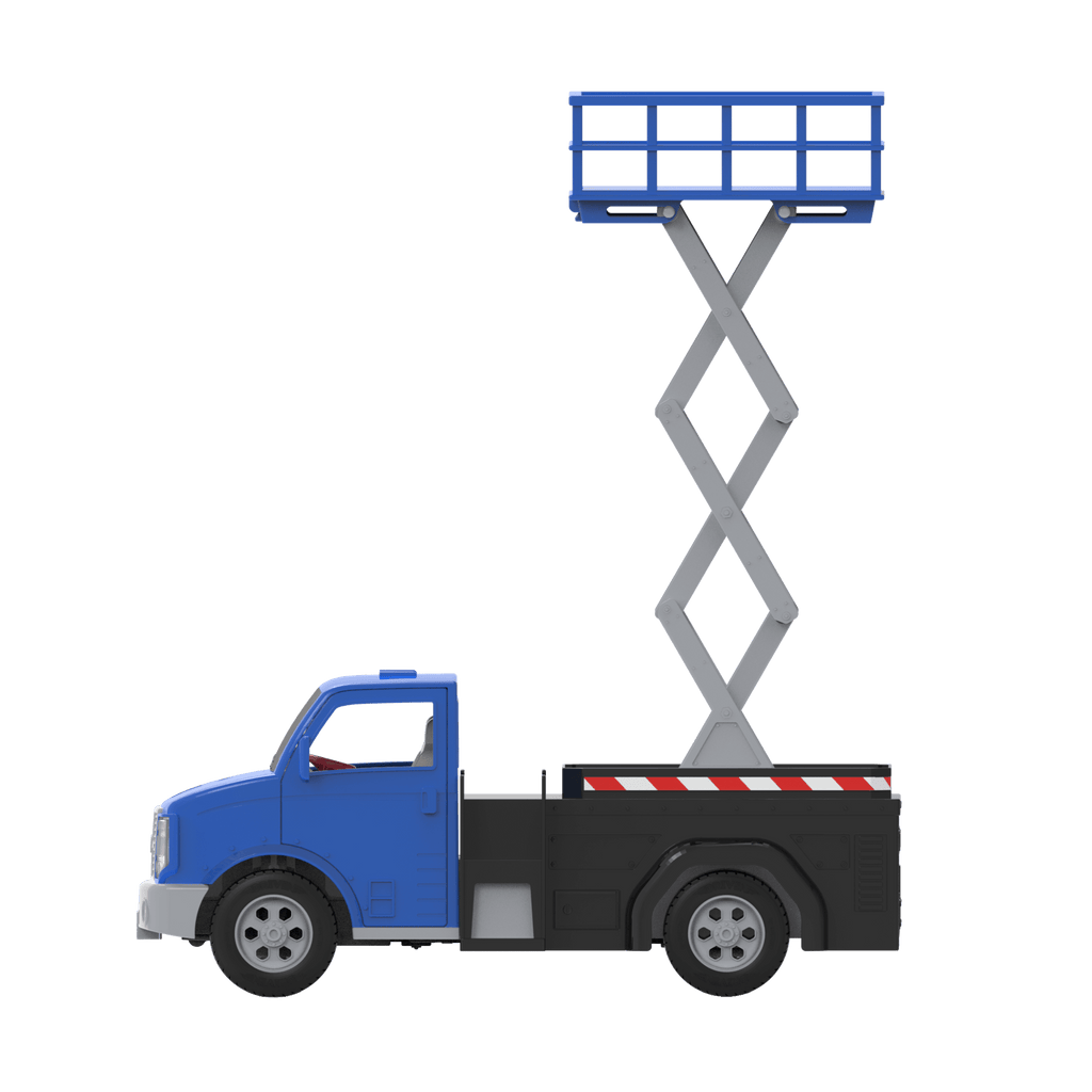 Blue RC scissor lift remote control construction truck for kids