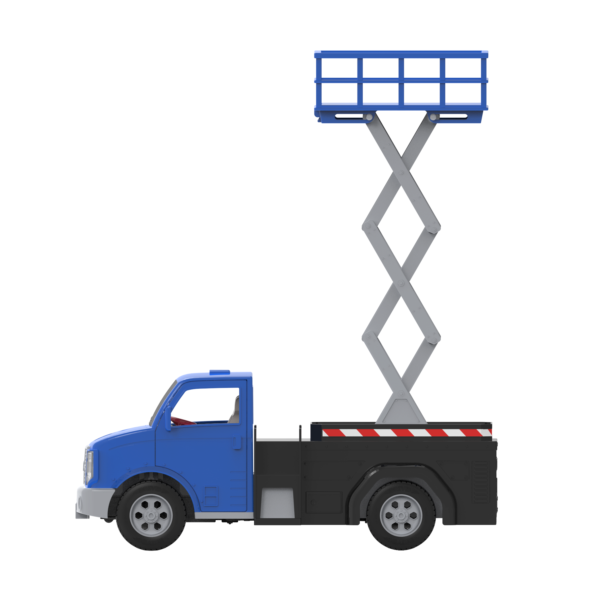 Blue RC scissor lift remote control construction truck for kids