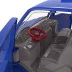 Blue RC scissor lift remote control construction truck for kids