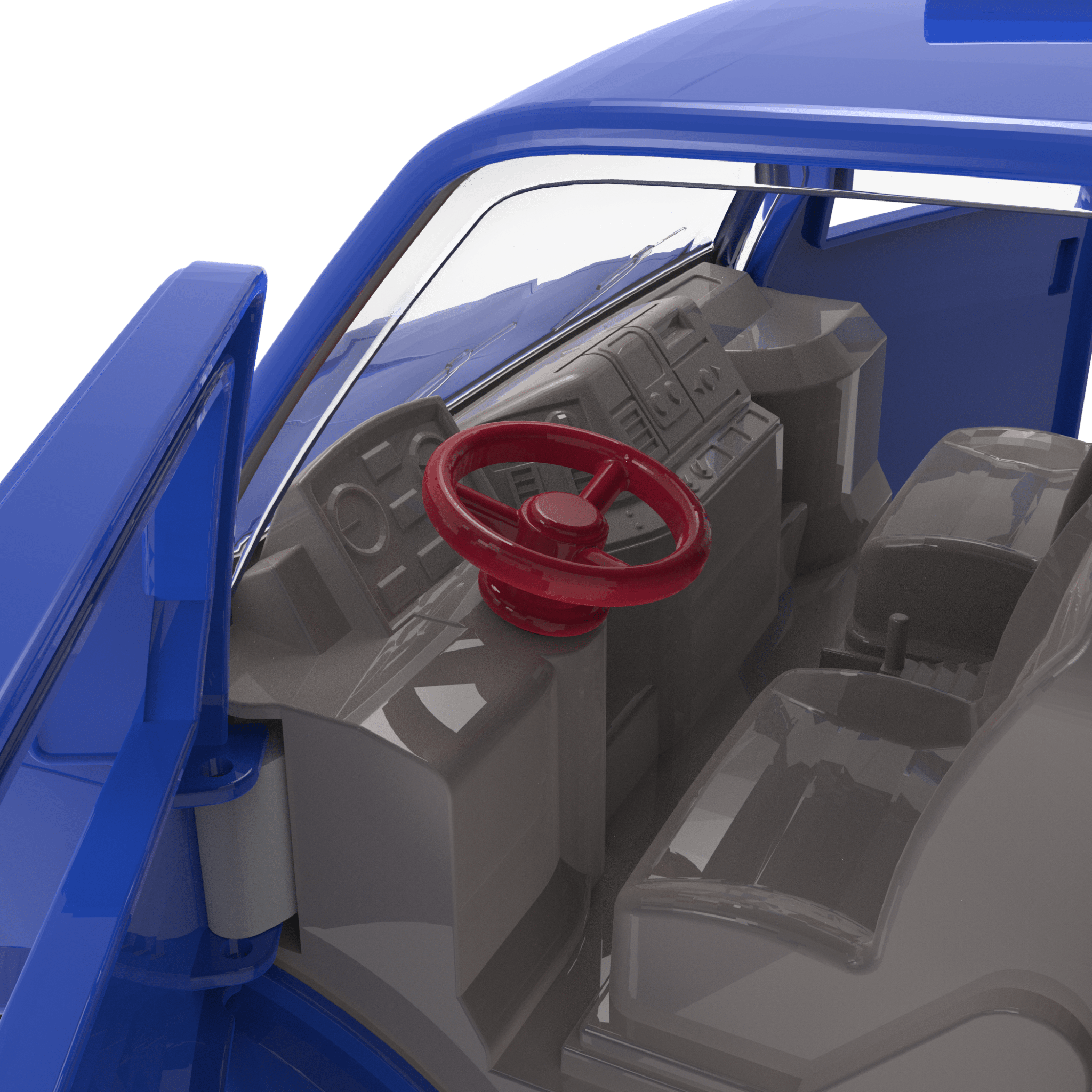 Blue RC scissor lift remote control construction truck for kids