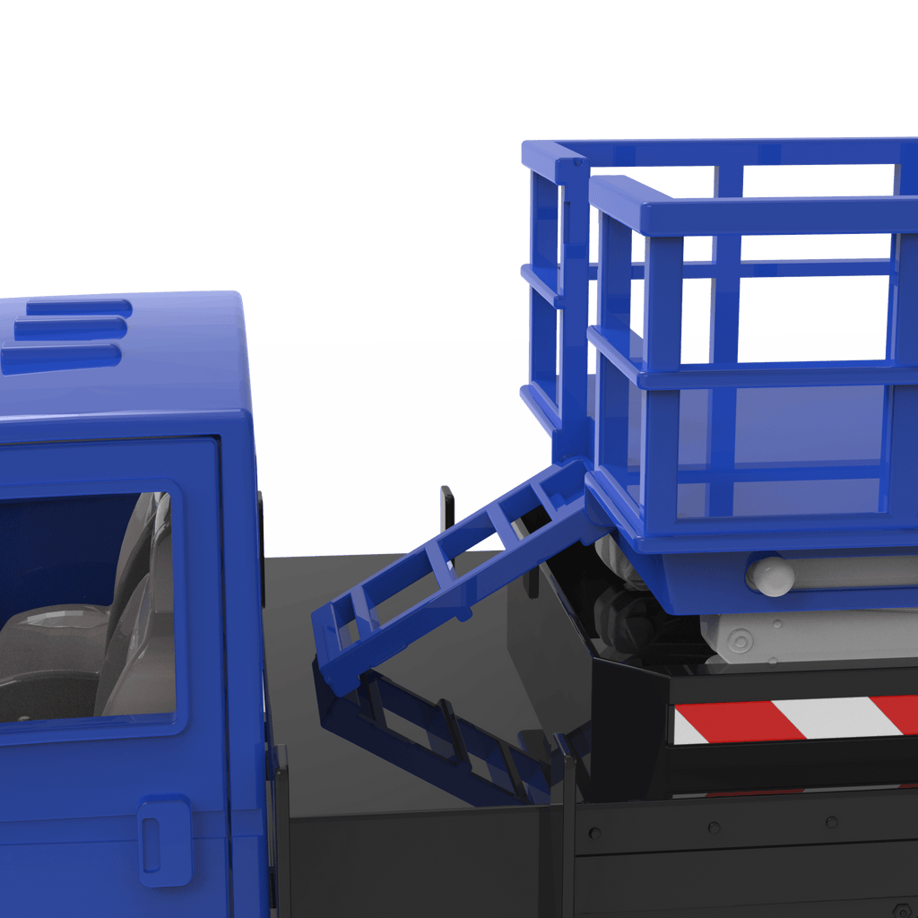 Blue RC scissor lift remote control construction truck for kids