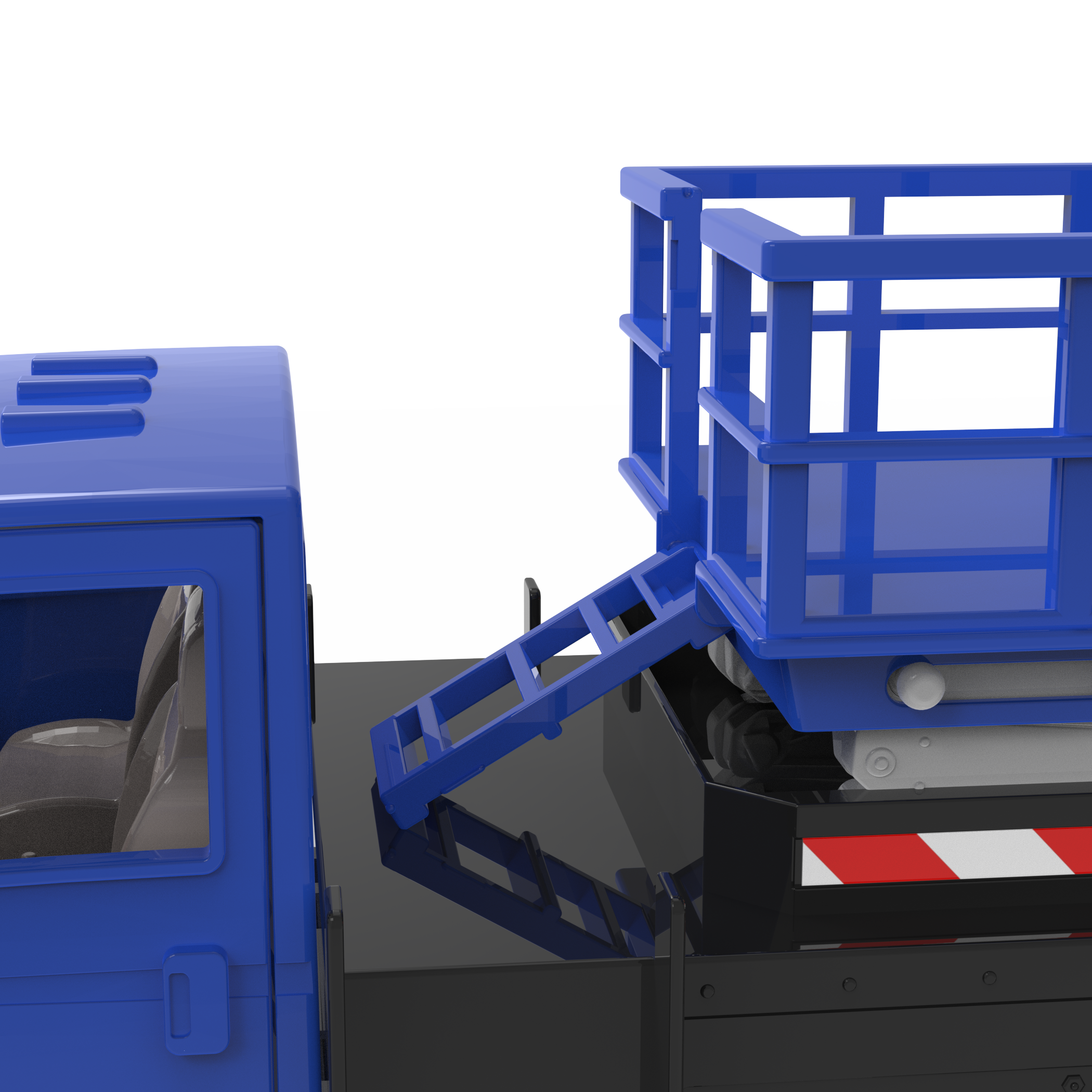 Blue RC scissor lift remote control construction truck for kids