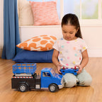 Blue RC scissor lift remote control construction truck for kids